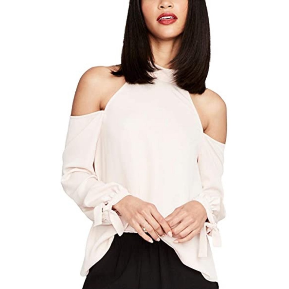 Rachel Roy Cold-Shoulder Shirt Blush